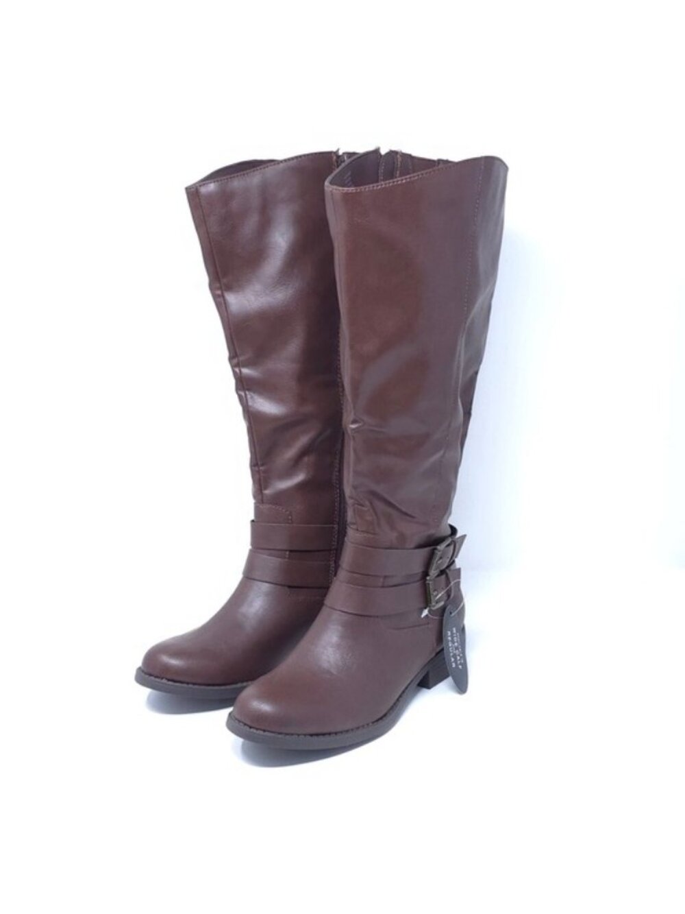 Style & Co MaliaWC Boots Brown Faux Leather Wide-Calf